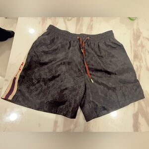 Gucci Black Patterned Men's Shorts